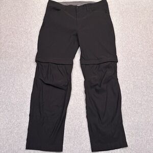 Eddie Bauer Convertible Tech Pants Mens 36x31* Black‎ Stretch Outdoors Hiking